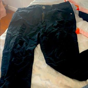 Black ripped jeans